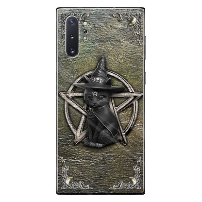 Mystical Witch - Personalized Halloween Black Cat Phone Case With 3D Pattern Print