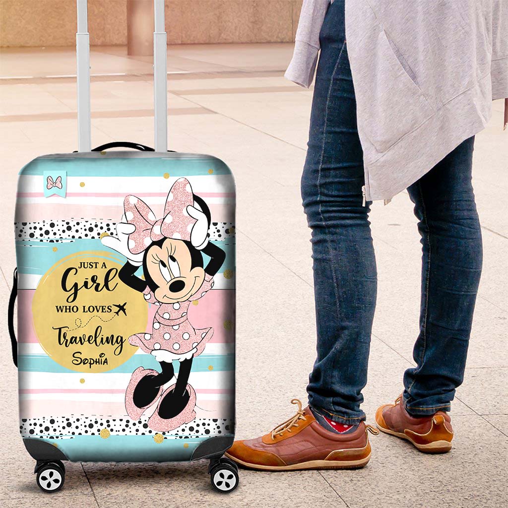 Just A Girl - Personalized Mouse Luggage Cover