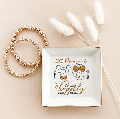 Years Of Magic - Personalized Couple Mouse Jewelry Dish