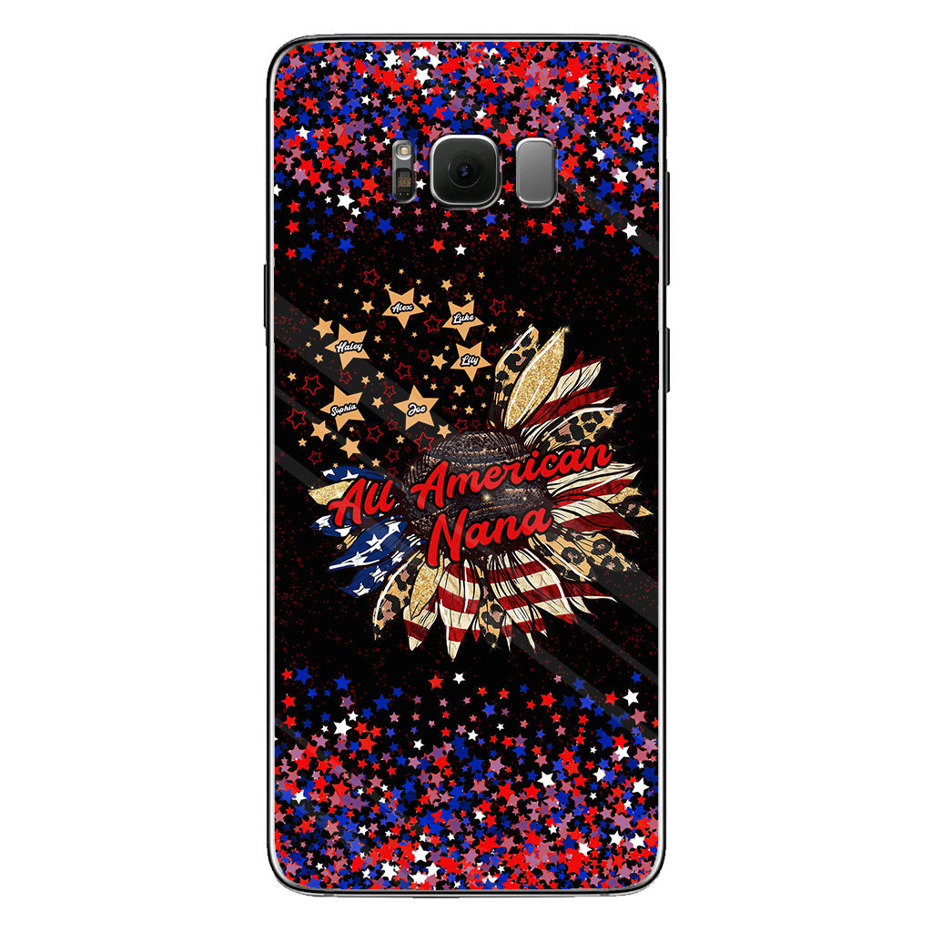 Nana's Flower - Personalized Independence Day Grandma Phone Case