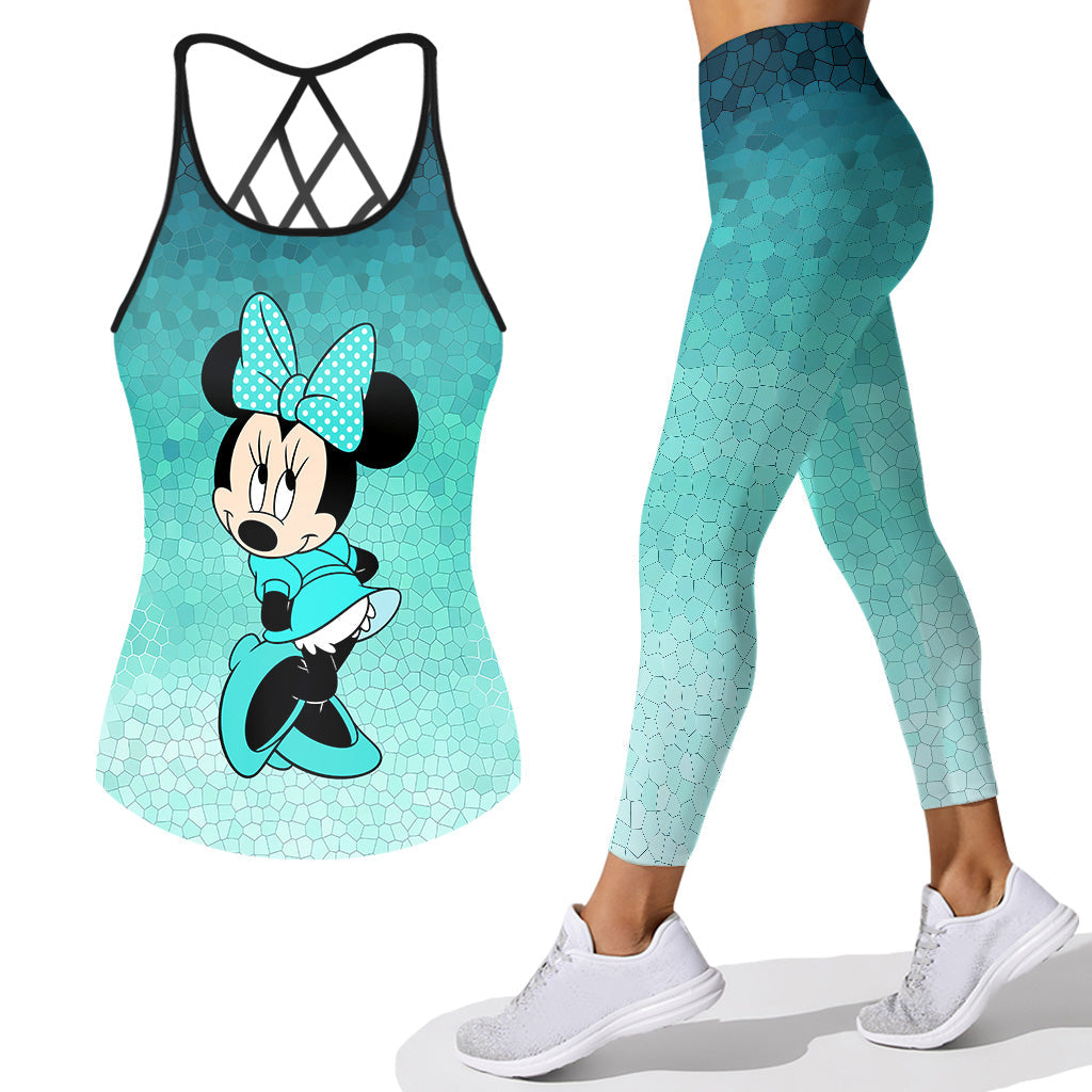 Summer Vibes Mouse Cross Tank Top and Leggings