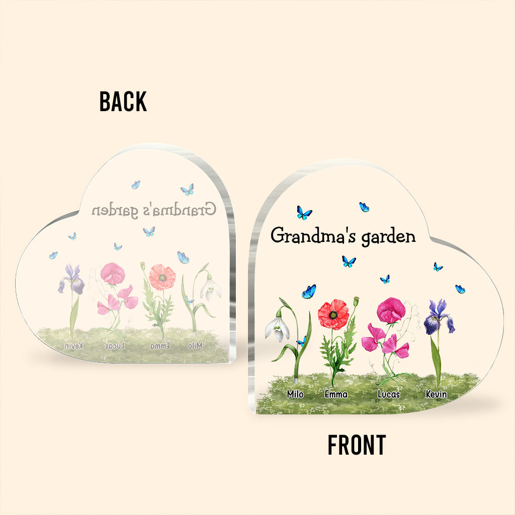 Grandma's Garden Birth Month Flower - Personalized Mother's day Grandma Custom Shaped Acrylic Plaque