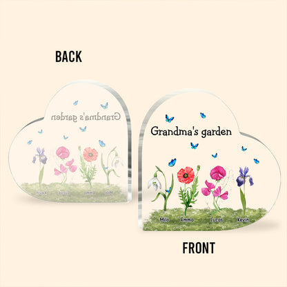 Grandma's Garden Birth Month Flower - Personalized Mother's day Grandma Custom Shaped Acrylic Plaque