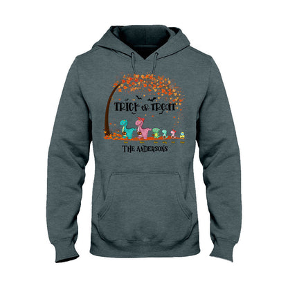 Family Of Dinosaurs - Personalized Halloween Family T-shirt and Hoodie