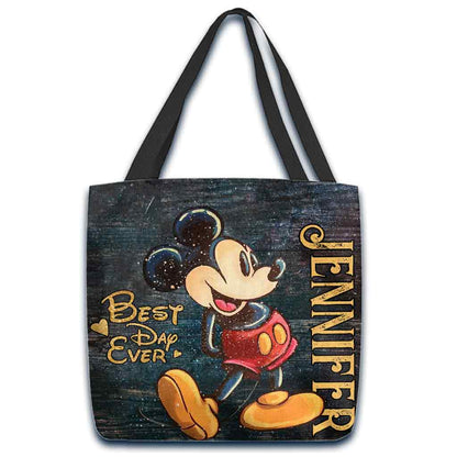 Magical Mouse Ears Best Day Ever - Personalized Mouse Tote Bag