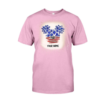 Stars And Stripes Mouse Ears - Personalized Independence Day T-shirt and Hoodie