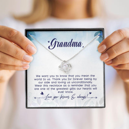 Grandma Gift Mothers Day - Grandma Love Knot Necklace 0921