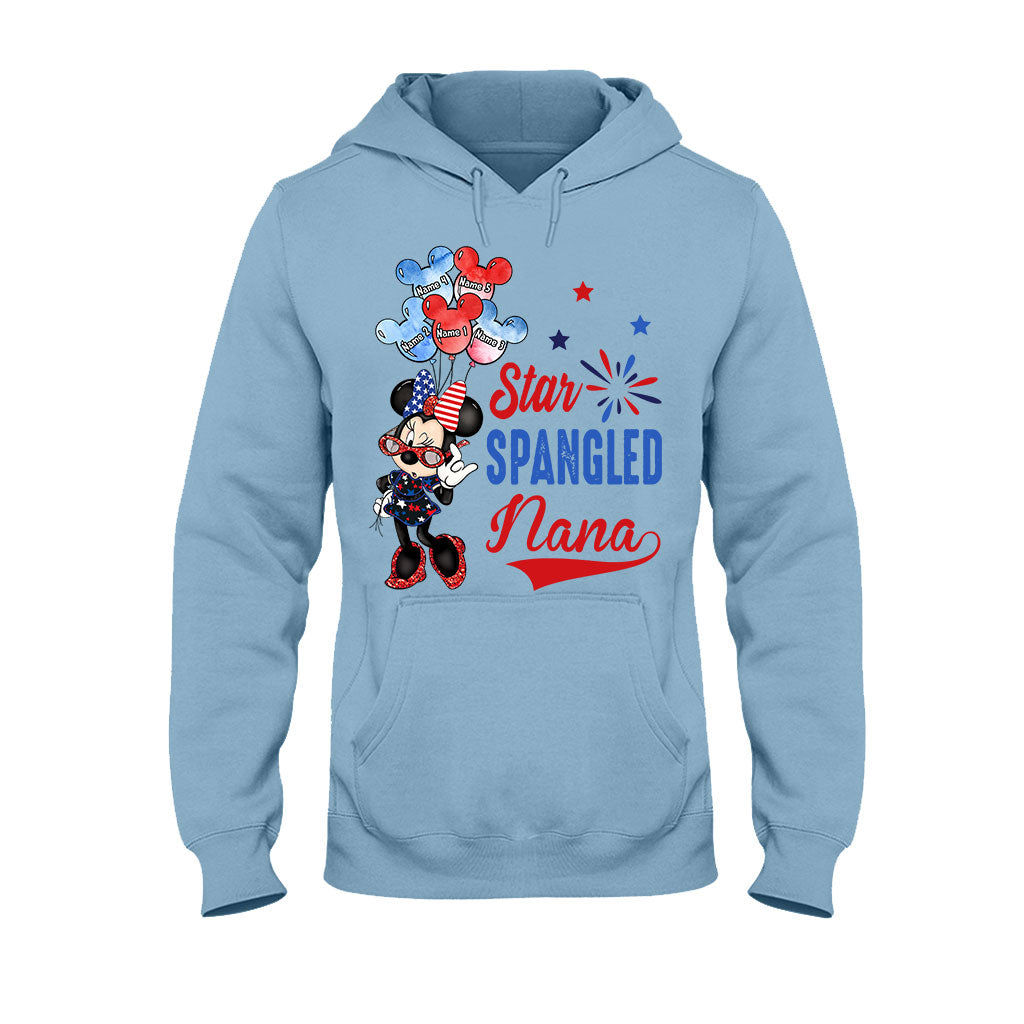 Star Spangled Nana - Personalized Independence Day Grandma T-shirt and Hoodie