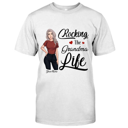 Rocking The Grandma Life - Personalized Mother's Day T-shirt and Hoodie