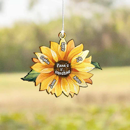 Grandma's Little Sunshine Sunflower - Personalized Wind Chime
