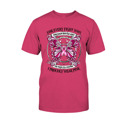 I Proudly Wear Pink - Breast Cancer Awareness T-shirt and Hoodie 102021