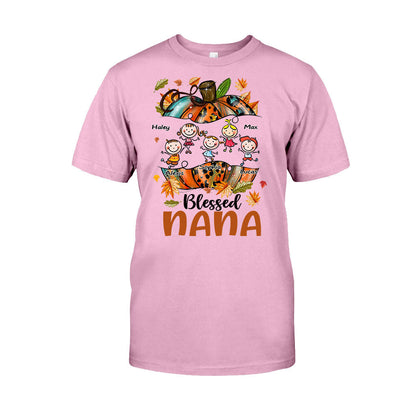 Blessed Nana - Personalized Thanksgiving Grandma T-shirt and Hoodie
