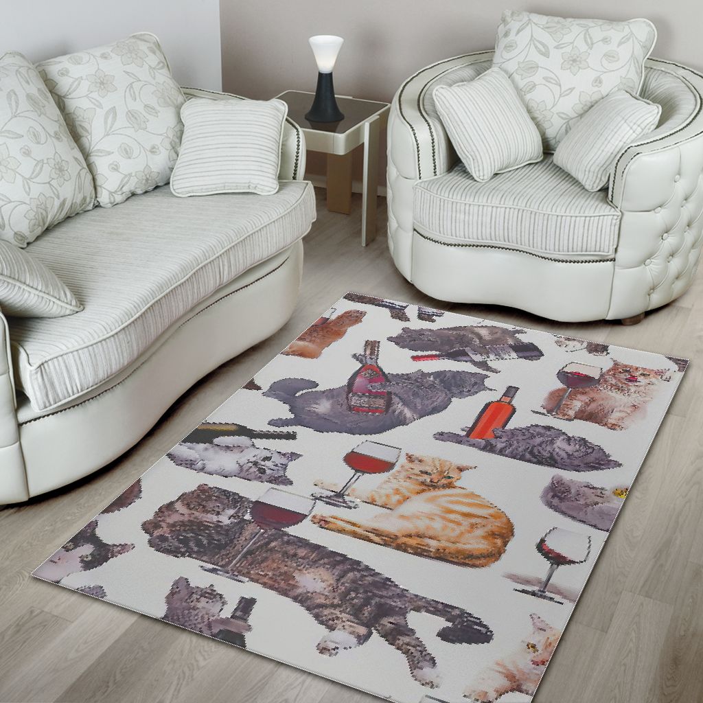 Cats And Wines Cat Rug 0622