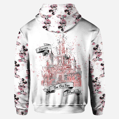 Never Too Old For Magic - Personalized Mouse Hoodie And Leggings
