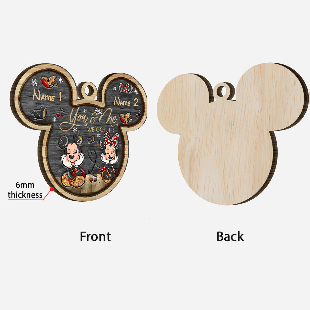 You And Me We Got This - Personalized Christmas Mouse Layered Wood Ornament