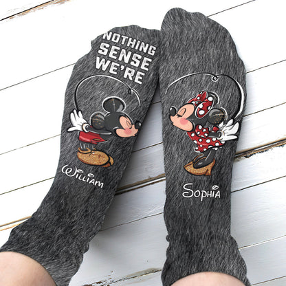 Nothing Makes Sense When We're Apart - Personalized Mouse Socks