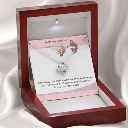 To Grandmother From Grandson - Grandma Love Knot Necklace 0921