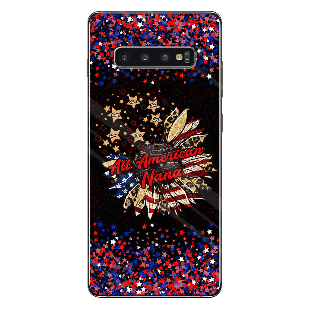 Nana's Flower - Personalized Independence Day Grandma Phone Case