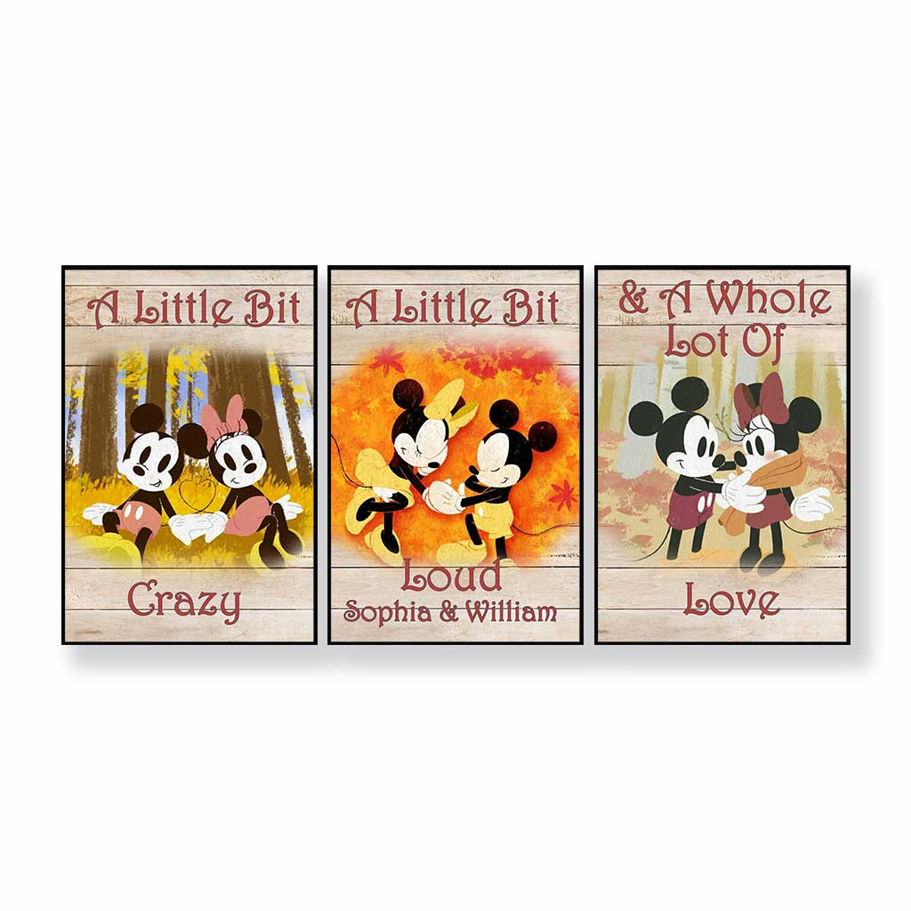 This Is Us - Personalized Fall Mouse Poster & Canvas Set