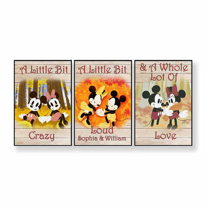 This Is Us - Personalized Fall Mouse Poster & Canvas Set