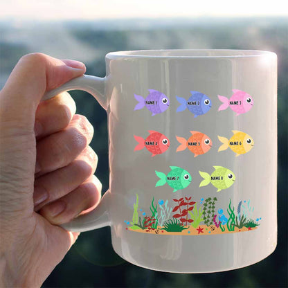 Daddy's Little Fishes - Personalized Father's Day Fishing Mug
