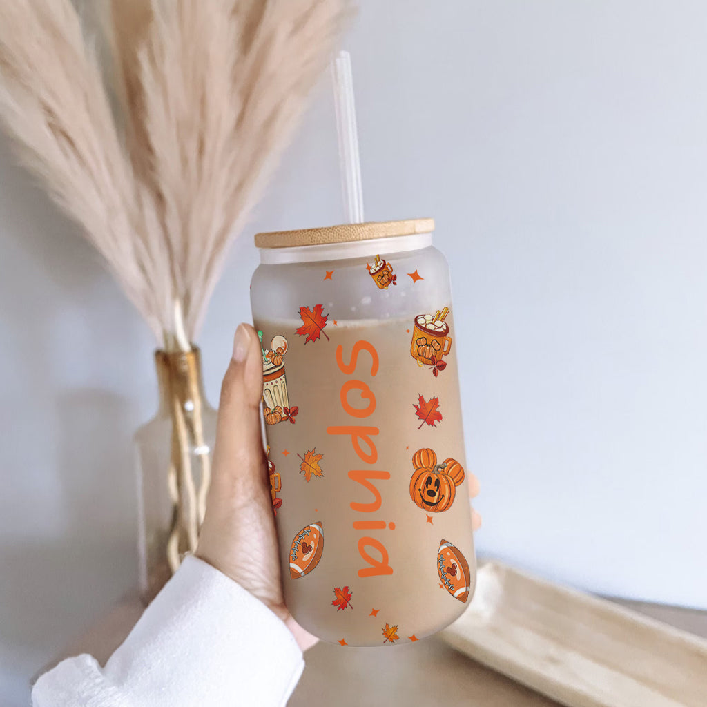 Hello Fall - Personalized Mouse Can Glass