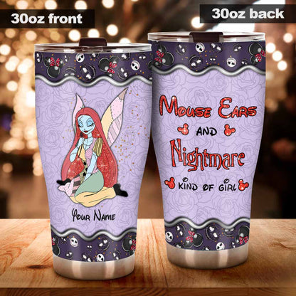 Mouse Ears And Nightmare - Personalized Tumbler