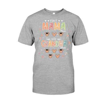 First Mama Mouse Now Grandma Mouse - Personalized Mother's Day Grandma T-shirt and Hoodie