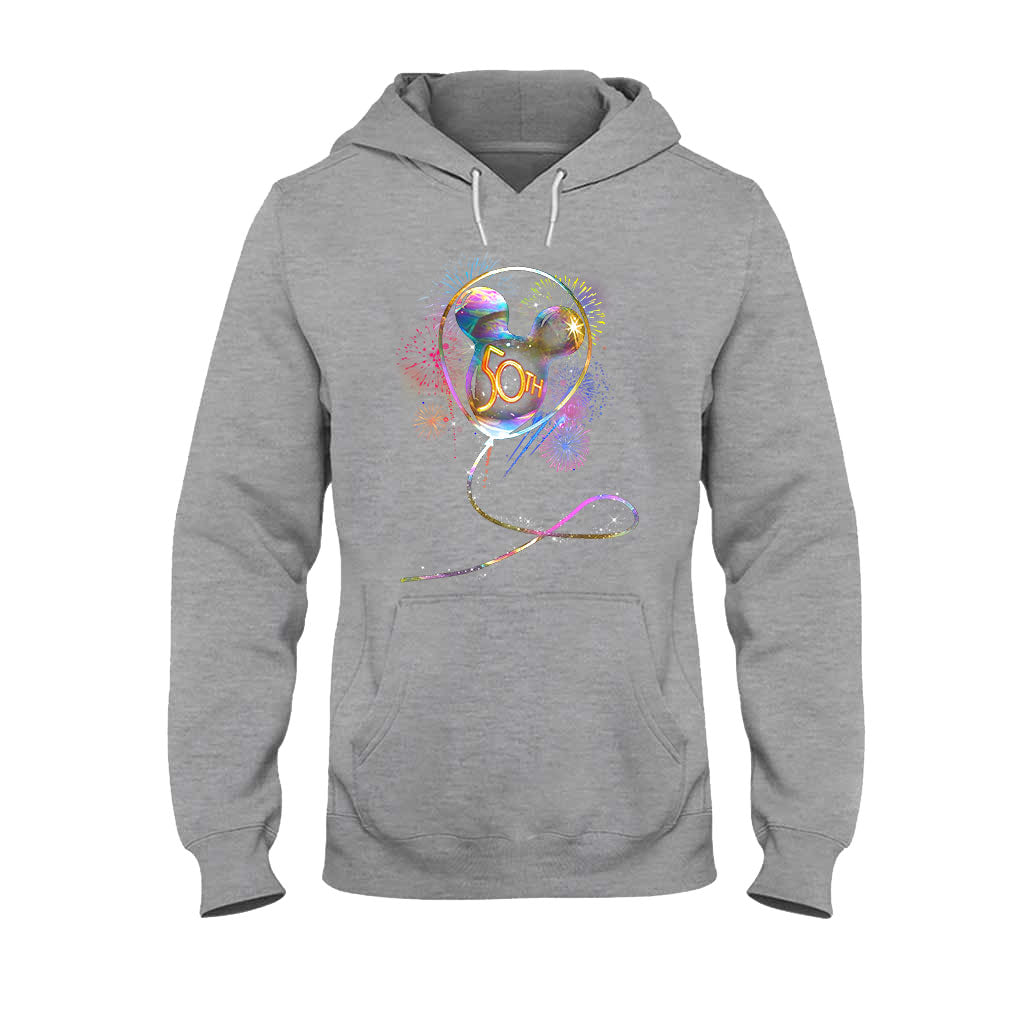 50 Years Mouse Ear Balloon EARidescent - Personalized T-shirt and Hoodie