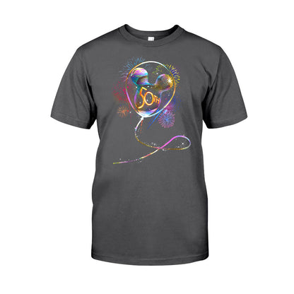 50 Years Mouse Ear Balloon EARidescent - Personalized T-shirt and Hoodie