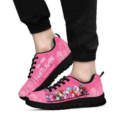 No One Fight Alone Breast Cancer Awareness Breast Cancer Awareness Sneakers 0622