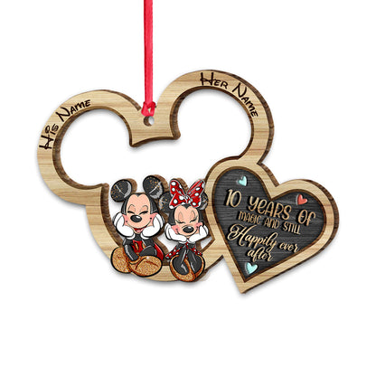 Still Happily Ever After - Personalized Christmas Mouse Ornament (Printed On Both Sides)