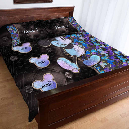 We're Never Too Old For Magic 50 Years Anniversary - Personalized Mouse Quilt Set