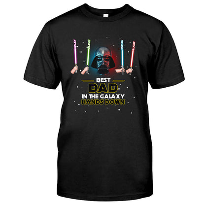 Best Dad In The Galaxy - Personalized The Force T-shirt and Hoodie