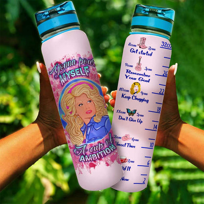 Pour Yourself A Cup Of Ambition - Water Tracker Bottle