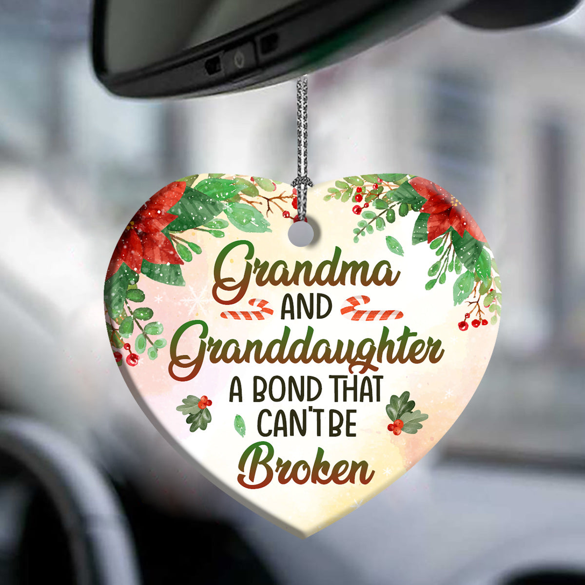 Elephant Grandma And Granddaughter A Bond That Can't Be Broken - Grandma Ornament (Printed On Both Sides) 1122