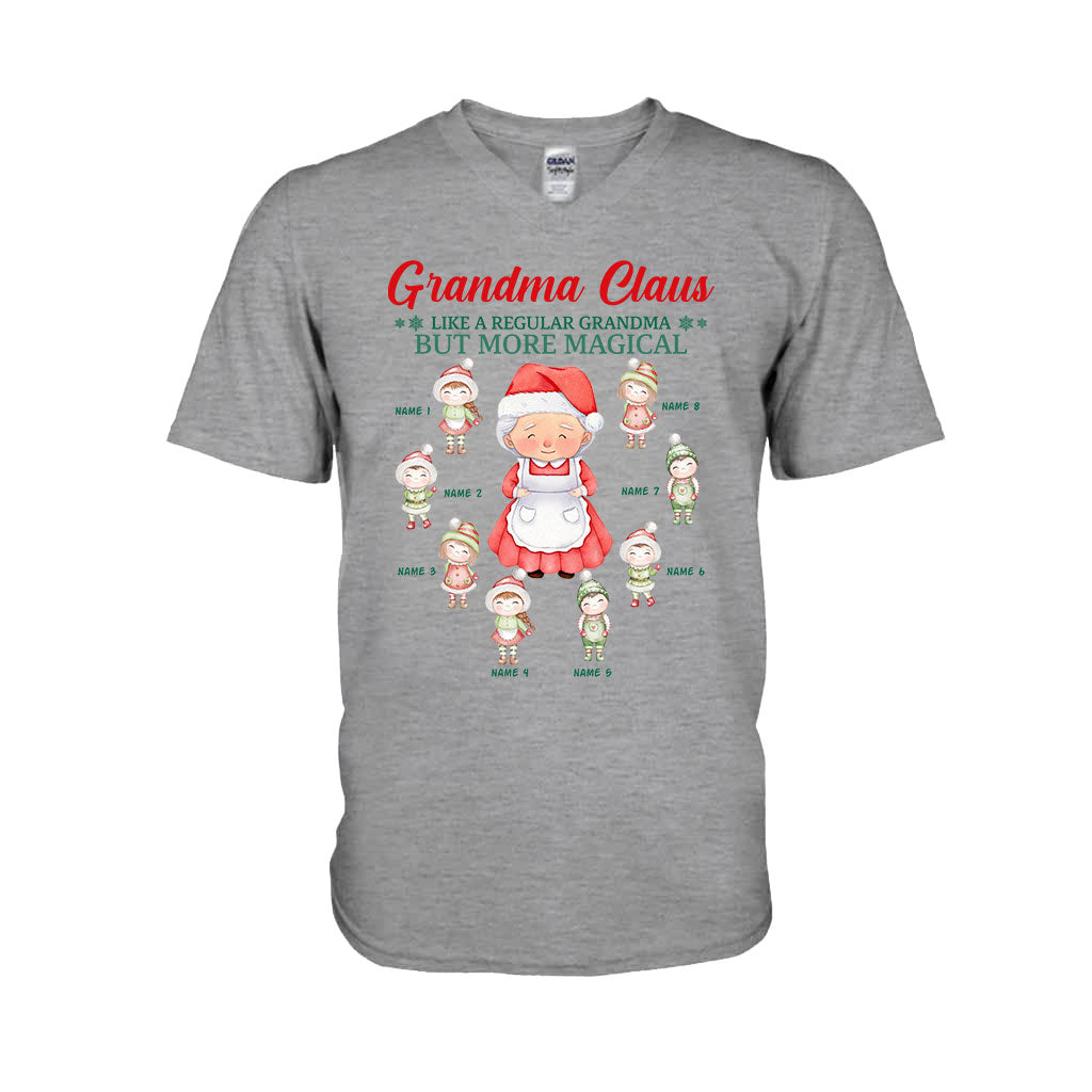 Grandma Claus - Personalized Christmas Grandma T-shirt and Hoodie