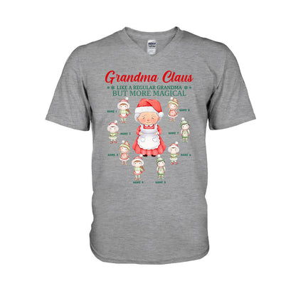 Grandma Claus - Personalized Christmas Grandma T-shirt and Hoodie