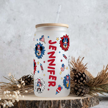 Mouse Ears - Personalized Mouse Can Glass