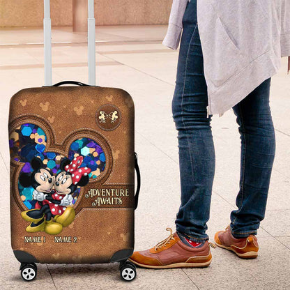 Adventure Awaits - Personalized Mouse Luggage Cover
