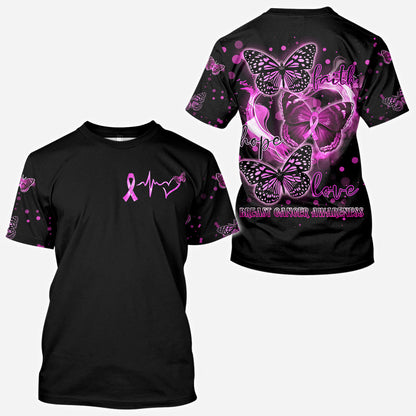 Faith Hope Love Breast Cancer - Breast Cancer Awareness All Over T-shirt and Hoodie 0822