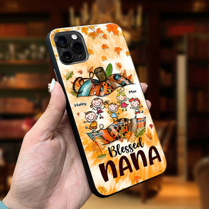 Blessed Nana - Personalized Thanksgiving Grandma Phone Case