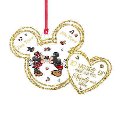 Still Happily Ever After - Personalized Christmas Mouse Transparent Ornament