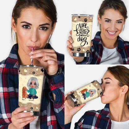 Dog Mom - Personalized  Tumbler