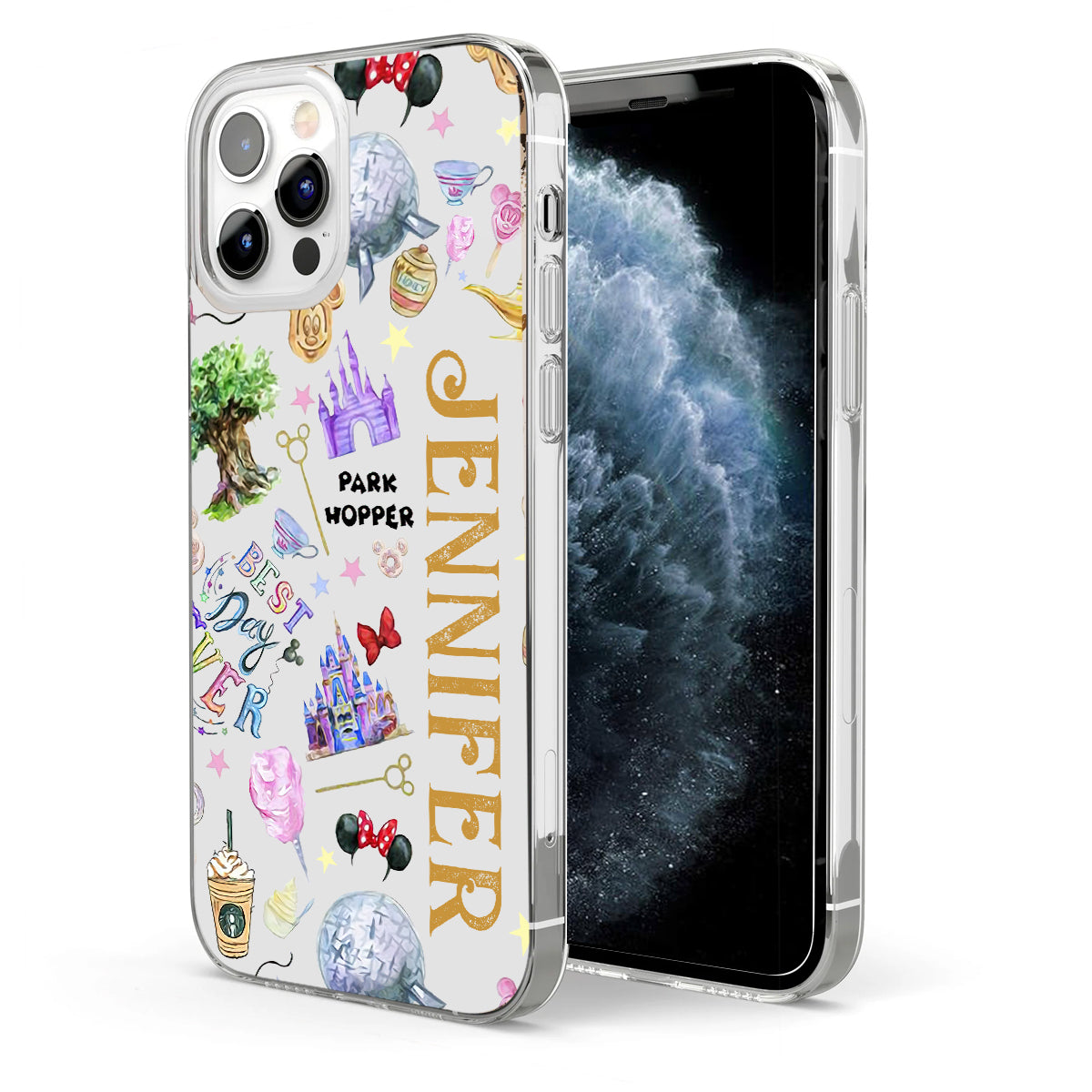 Lovely Mouse Ears - Personalized Mouse Clear Phone Case