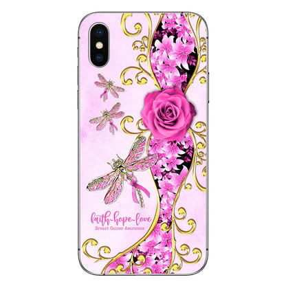 Faith Hope Love Breast Cancer Awareness Phone Case