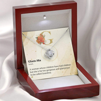 Glam-Ma Definition Gift On Mother's Day Grandma - Grandma Love Knot Necklace 0921