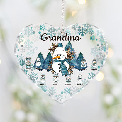 Grandma - Personalized Christmas Transparent Ornament