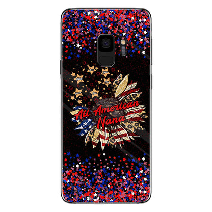 Nana's Flower - Personalized Independence Day Grandma Phone Case