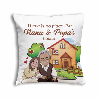 No Place Like Grandparent's House - Personalized Grandma Throw Pillow